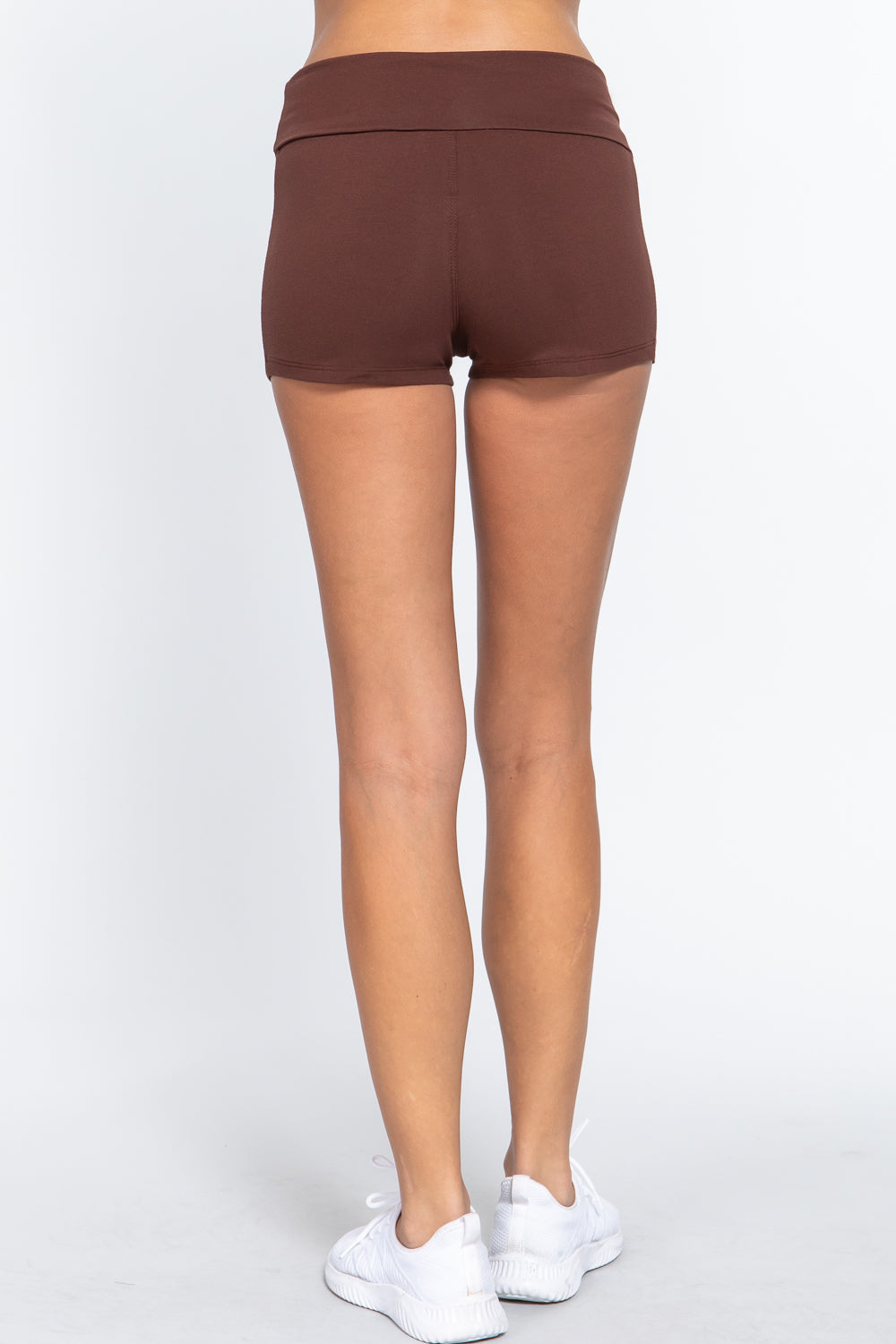 COTTON-SPANDEX HIGH WAISTED YOGA SHORT PANTS