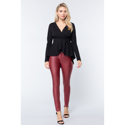 High Waist Skinny Faux Leather Pants