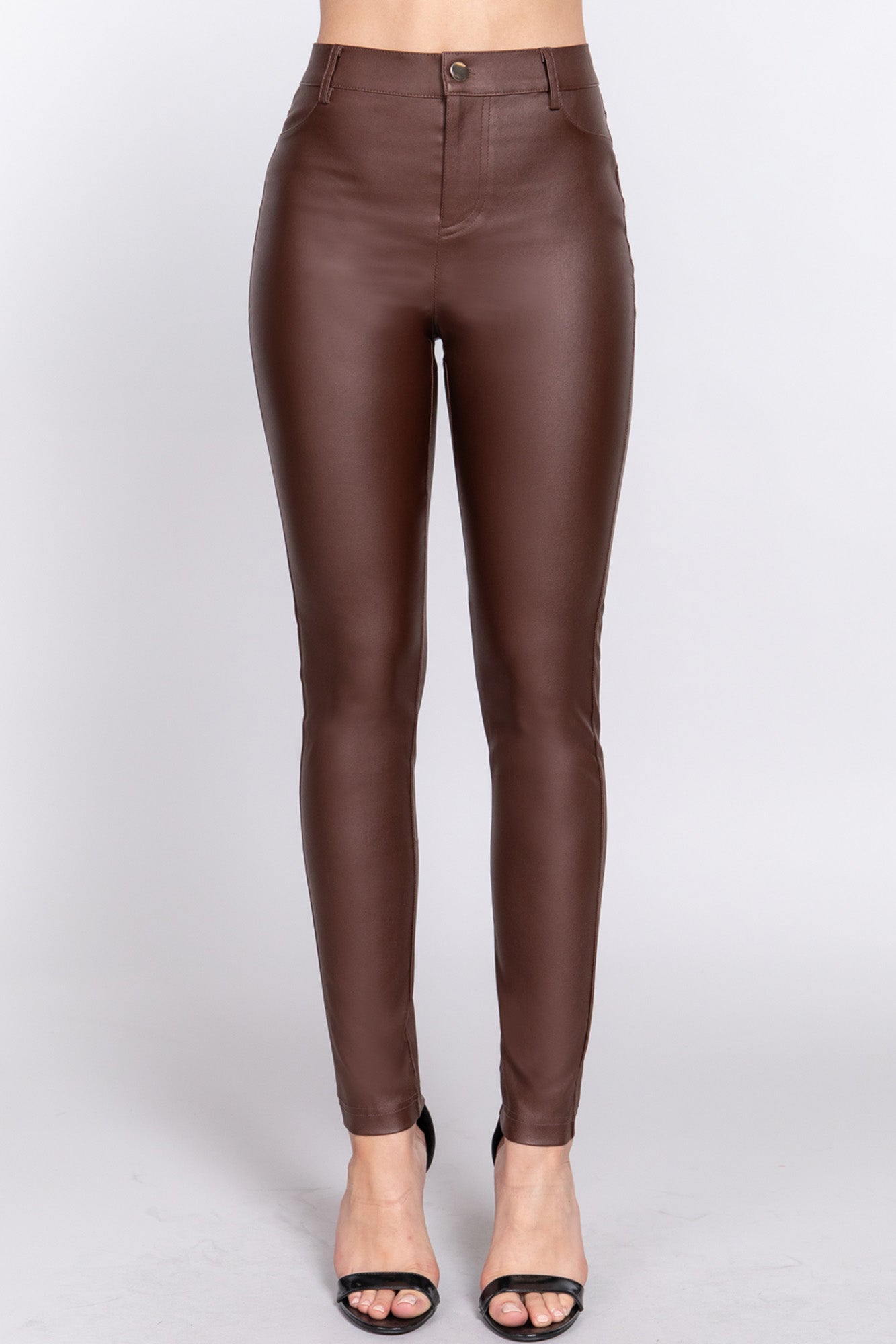 High Waist Skinny Faux Leather Pants