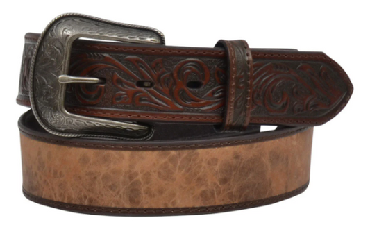 3D Mens belt 11/2" Real leather country western style