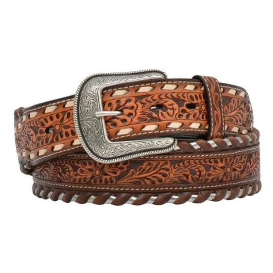 3D Mens belt 11/2" Real leather country western style