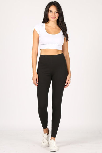 Solid Basic High-Waisted Leggings (PLUS SIZE) Soft and stretchy yoga leggings