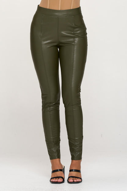 High Waist Skinny Faux Leather Pants