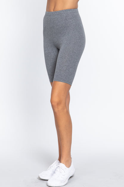 Cotton Jersey Biker Short Leggings