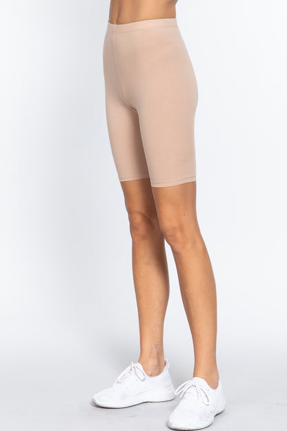 Cotton Jersey Biker Short Leggings