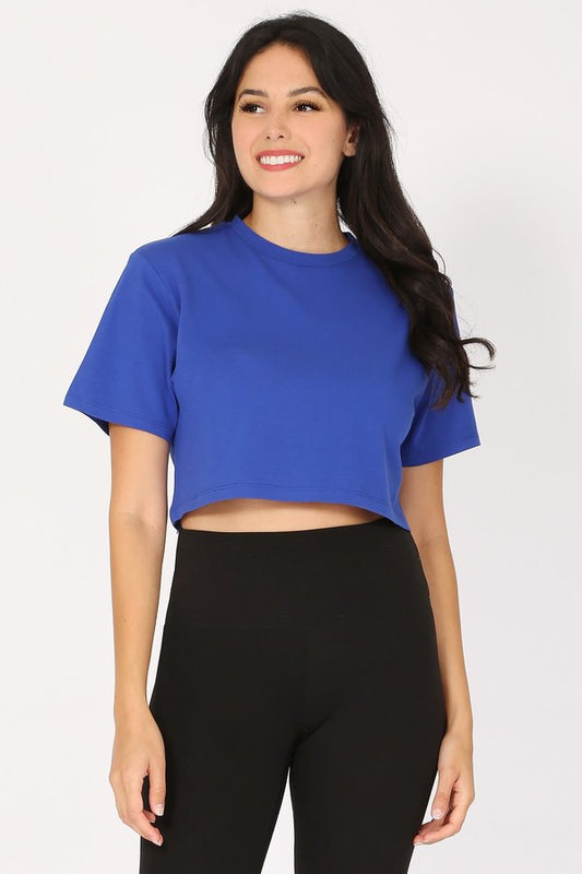 OVERSIZED SHORT SLEEVE CROPPED T-SHIRT ,RELAXED AND CROPPED FIT