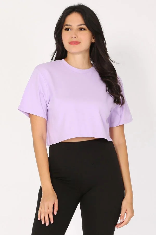 Oversized Short Sleeve Cropped T-shirt