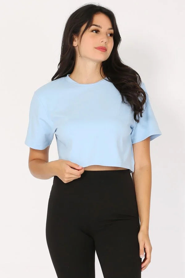 Oversized Short Sleeve Cropped T-shirt