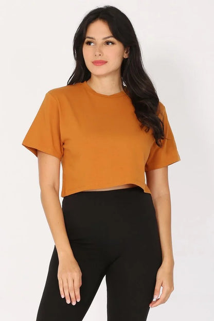 Oversized Short Sleeve Cropped T-shirt