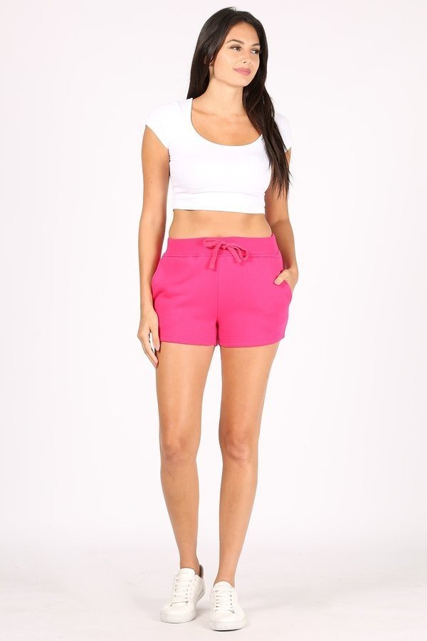 Basic Plain Solid Casual Fleece Sweat Shorts Lounge Shorts