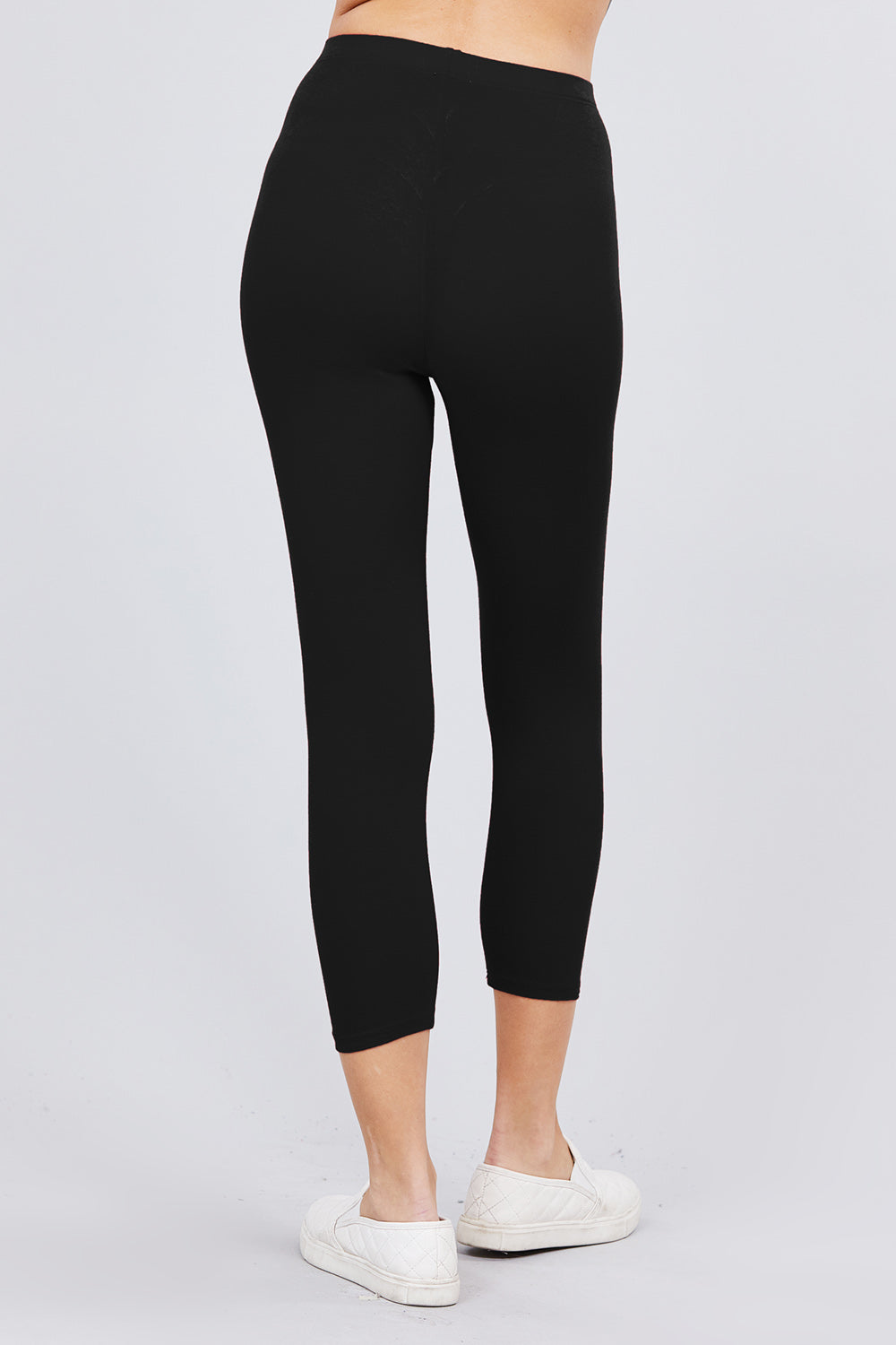 Cotton Spandex Jersey Capri Leggings