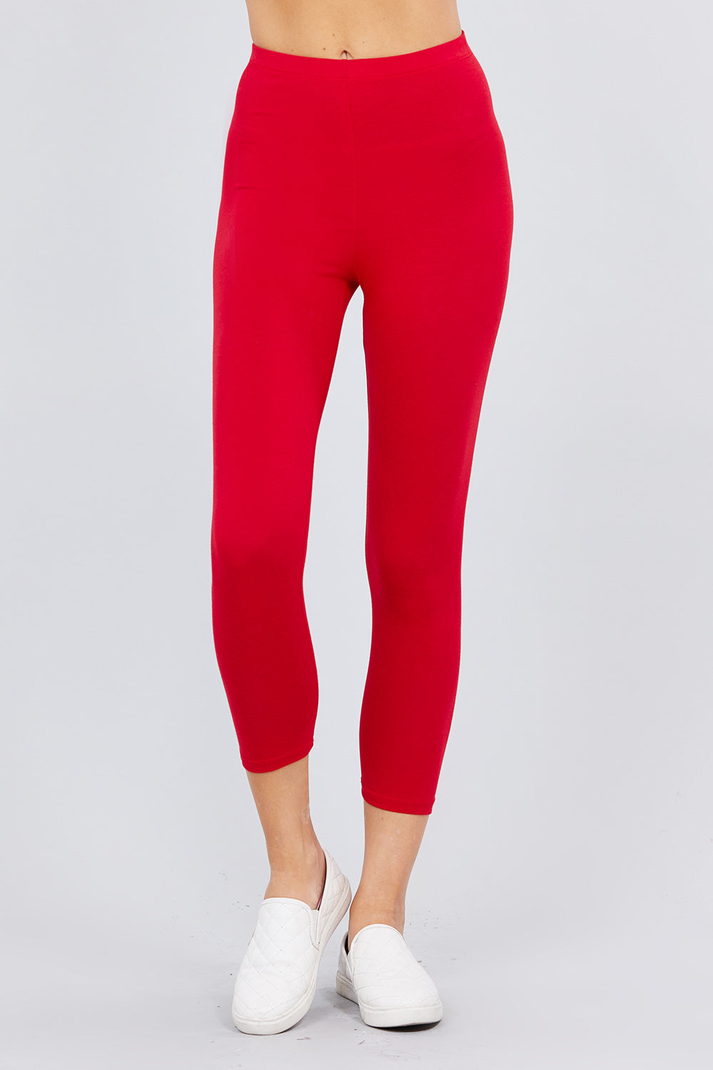 Cotton spandex clearance capri leggings