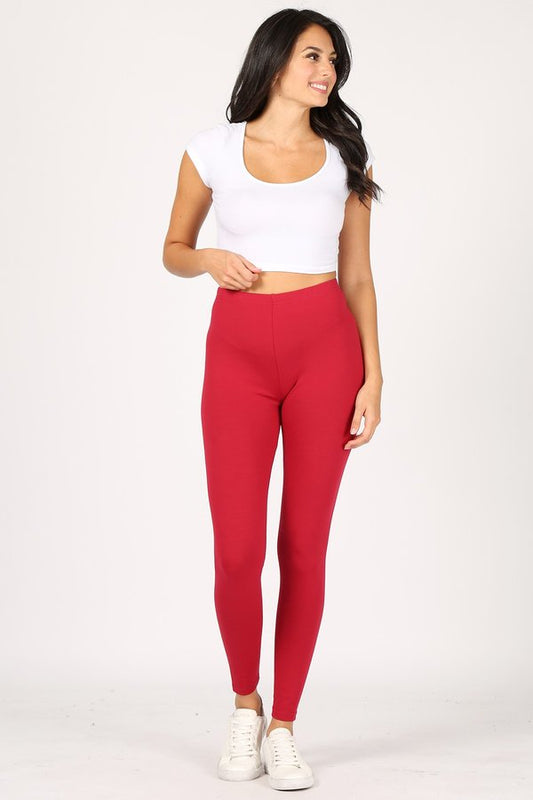 Solid Basic High-Waisted Leggings (PLUS SIZE) Soft and stretchy yoga leggings