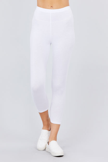 Cotton Spandex Jersey Capri Leggings