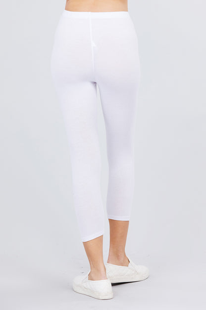 Cotton Spandex Jersey Capri Leggings